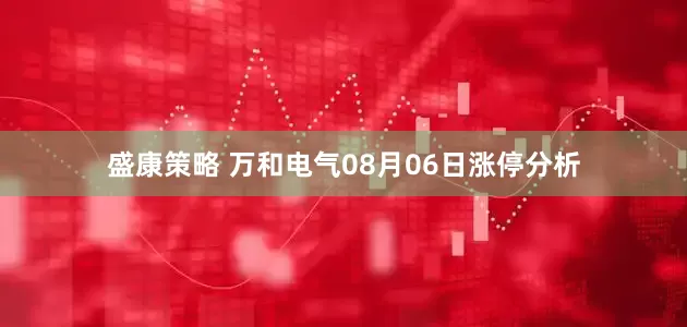 盛康策略 万和电气08月06日涨停分析